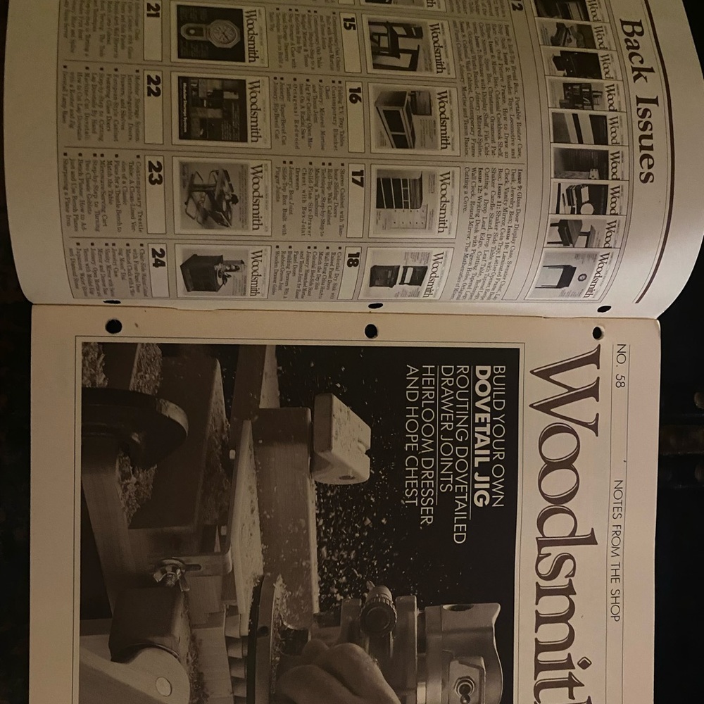 🎉5/$10🎉 Woodsmith magazine no 58 August 1988 heirloom dresser and hope chest